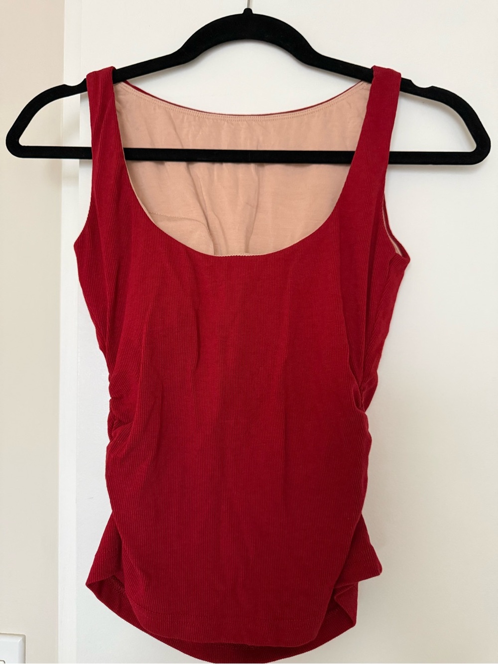 OGL Ribbed Tank Top in Red - Picture 2 of 3